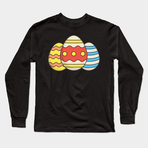 Colorful easter eggs Long Sleeve T-Shirt by derE